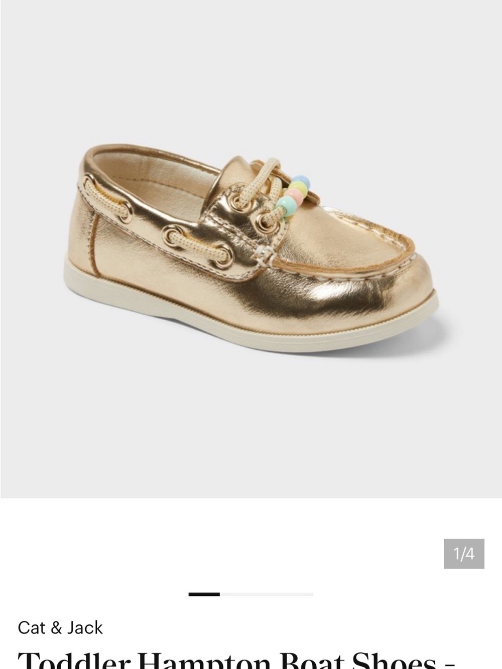 Toddler Hampton Boat Shoes - Cat & Jack™ Gold